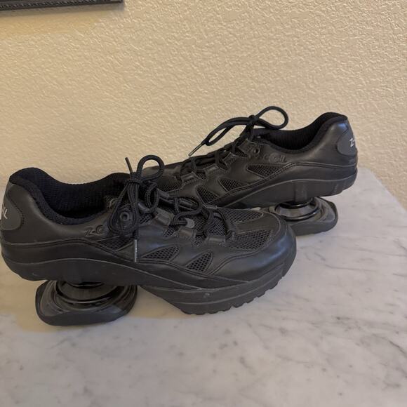 Z Coil Shoes Freedom 2000 Mens Size 8 Black Spring Heel Comfort Orthopedic Walk - Picture 1 of 7